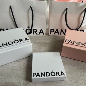 Pandora Gift Wrapping (5 piece) 
2 Gift Bags 3  jewelry gift boxes Empty